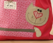 worek do przedszkola z kotkiem i imieniem