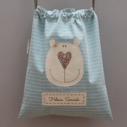 personalizowany worek do przedszkola z misiem