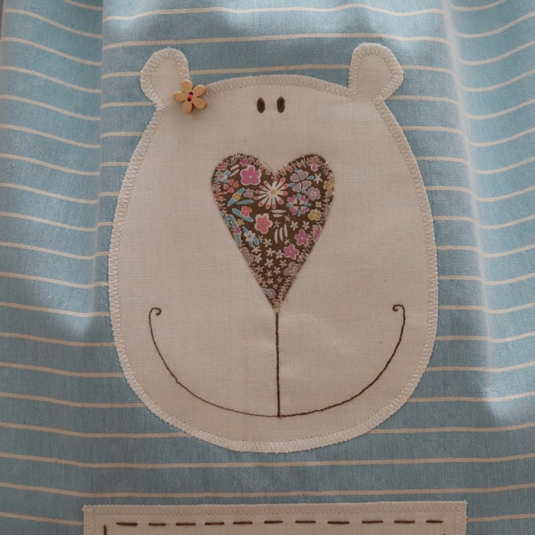 lniany worek do przedszkola z imieniem