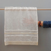 rustykalne firany z lnu w kolorze ivory