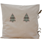 lniana poduszka z choinkami