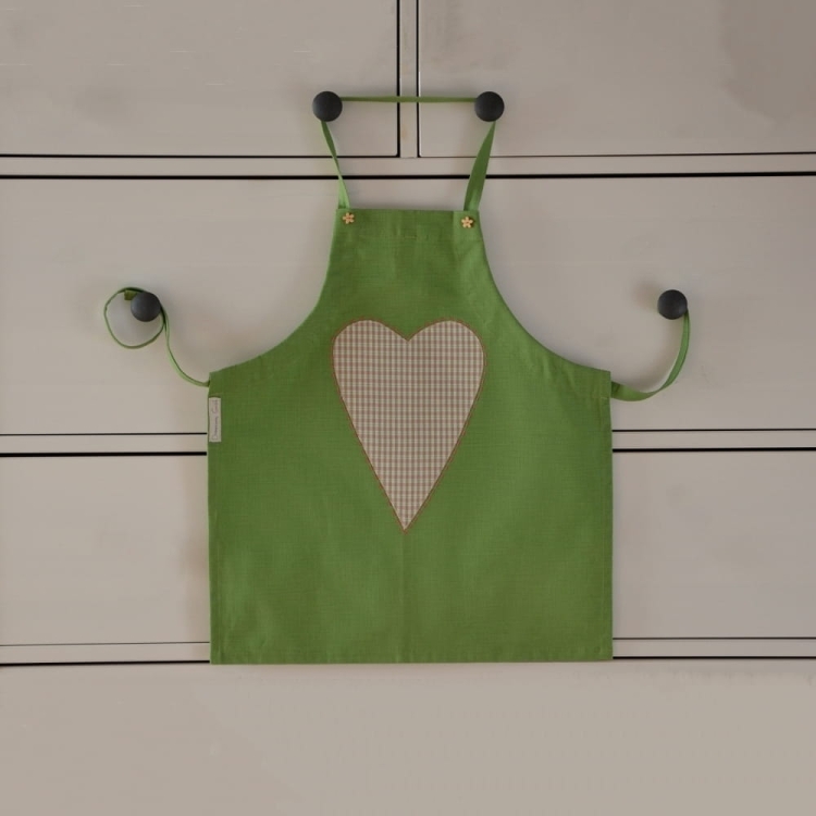 zielony fartuszek dla dziewczynki