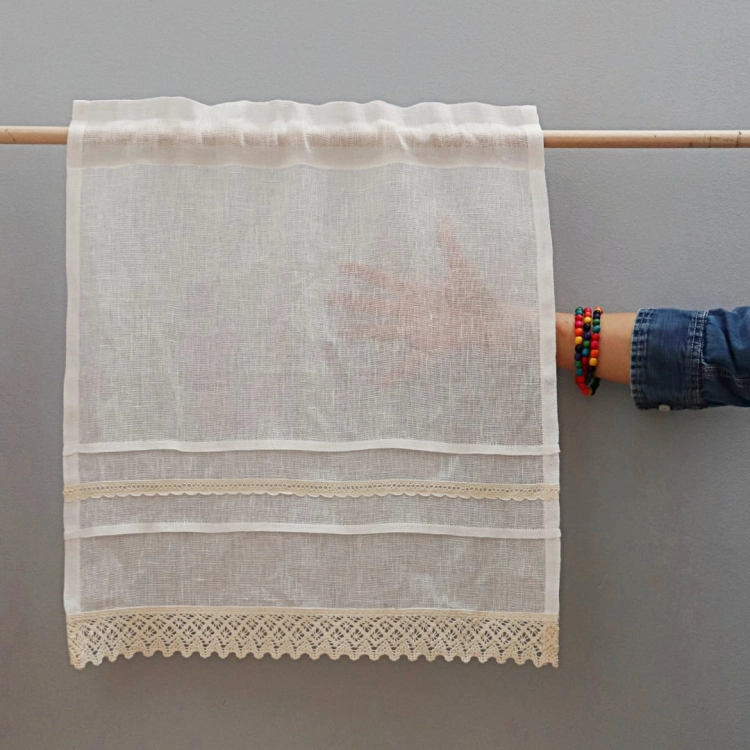 firana RUSTICO - transparentna, miękko filtruje światło