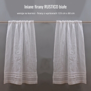 firana RUSTICO - długa wersja na karnisz do salonu, sypialni