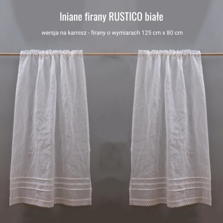 firana RUSTICO - długa wersja na karnisz do salonu, sypialni