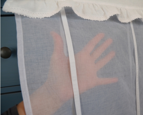 roleta firanowa shabby chic z koronką