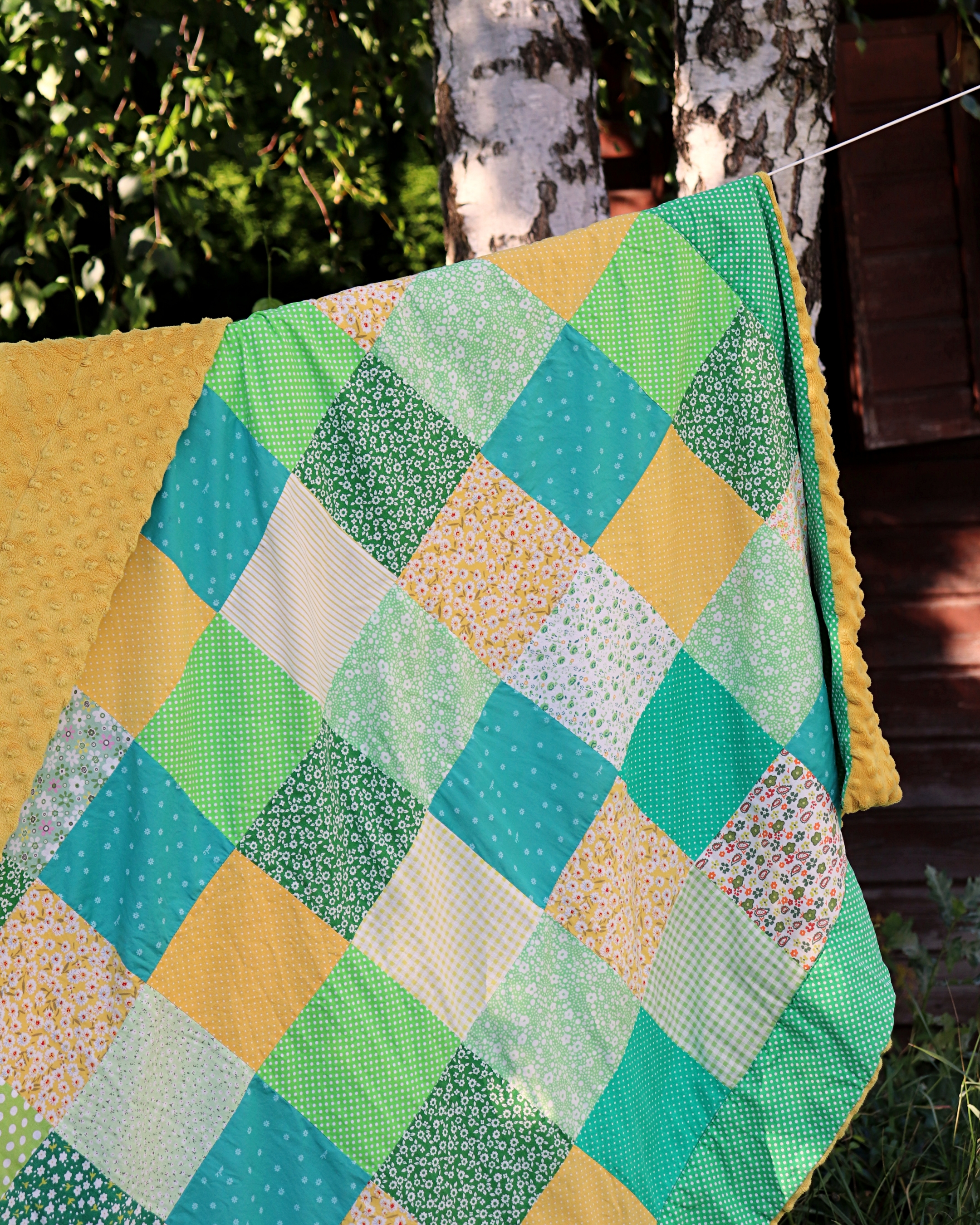 kapa patchwork - pamiątka z ubranek dziecka